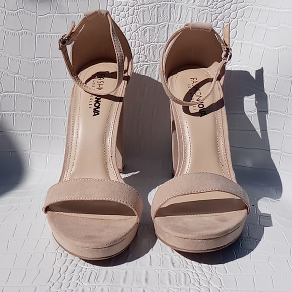 Fashion Nova Shoes Fashion Nova Your Biggest Fan Heels Natural